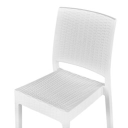 Beliani Set Of 2 Garden Chairs Fossano Synthetic Material White - thumbnail 6