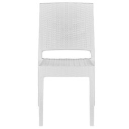 Beliani Set Of 2 Garden Chairs Fossano Synthetic Material White - thumbnail 4