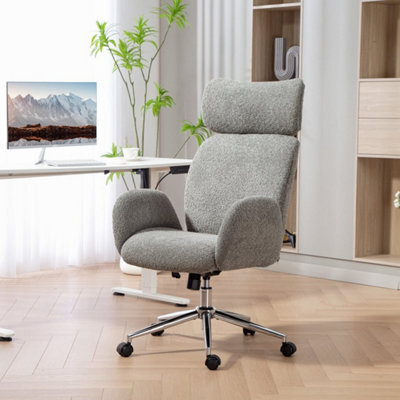 3 Dot Charcoal Grey Desk Chair With Adjustable Headrest, Spring Pack, Office Chair - image 1