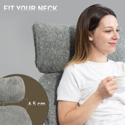 3 Dot Charcoal Grey Desk Chair With Adjustable Headrest, Spring Pack, Office Chair - thumbnail 5