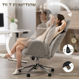 3 Dot Charcoal Grey Desk Chair With Adjustable Headrest, Spring Pack, Office Chair - thumbnail 4