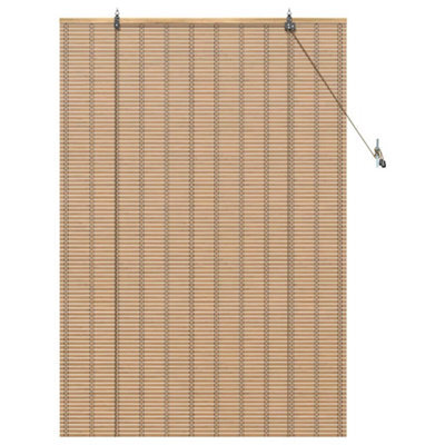 Berkfield Modern Window Blinds & Shades Manual Light Brown 100 X 160 Cm Bamboo - image 1