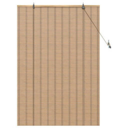 Berkfield Modern Window Blinds & Shades Manual Light Brown 100 X 160 Cm Bamboo - thumbnail 1