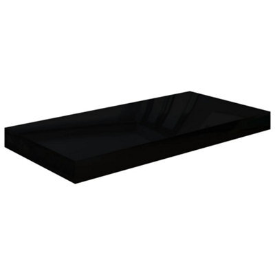 Berkfield Floating Wall Shelf High Gloss Black 50X23X3.8 Cm Mdf - image 1