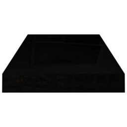 Berkfield Floating Wall Shelf High Gloss Black 50X23X3.8 Cm Mdf - thumbnail 5