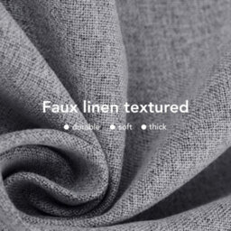 Deconovo 100% Blackout Curtains, Eyelet Thermal Curtains For Windows Bedroom, 52 X 90 Inch(Width X Length), Grey, 2 Panels - thumbnail 3