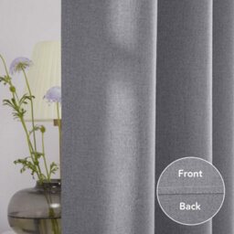 Deconovo 100% Blackout Curtains, Eyelet Thermal Curtains For Windows Bedroom, 52 X 90 Inch(Width X Length), Grey, 2 Panels - thumbnail 7