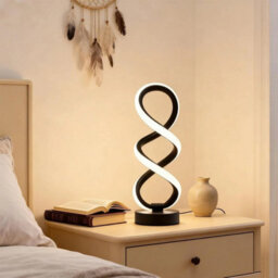 Modern Led Table Lamp Dimmable Bedside Desk Lamp 3000K To 6000K Black - thumbnail 1