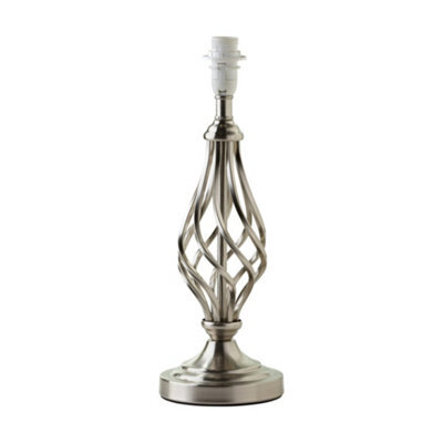Lighting Supermarket Queenswood Classic Barley Twist Table Lamp Base Only - Silver Chrome - image 1