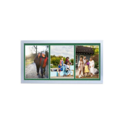 AK Frames 16X8 Purple Sleek Multi Photo Frame With Emerald Mount - Holds 3 Apertures (3X) 7X5 Photos - thumbnail 1