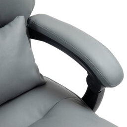Homcom Executive Office Chair, Pu Leather Desk Chair With Armrests Grey - thumbnail 8