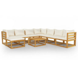 Berkfield 9 Piece Garden Lounge Set With Cushions Solid Wood Acacia (Uk/ie/fi/no Only) - thumbnail 2