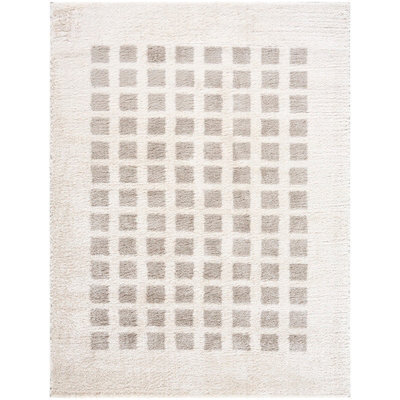 Livabliss Fossay Shaggy-Washable Beige Grey Modern Hig Pile Living Bedroom Rug 160 X 213 Cm Easy Care, Non Shedding - image 1