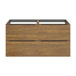 GoodHome Imandra Wide Walnut Effect Wall-Mounted Bathroom Cabinet (H) 600mm (W) 1200mm - thumbnail 2