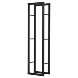 Homcom 150Cm Metal Firewood Log Holder Rack Elevated Design, Base Side Rails - thumbnail 2
