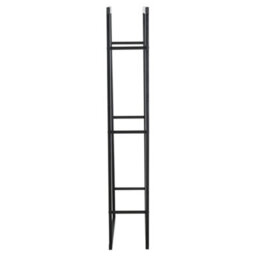 Homcom 150Cm Metal Firewood Log Holder Rack Elevated Design, Base Side Rails - thumbnail 8