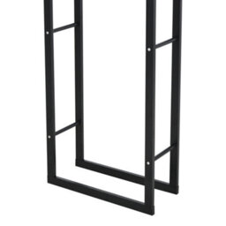 Homcom 150Cm Metal Firewood Log Holder Rack Elevated Design, Base Side Rails - thumbnail 7