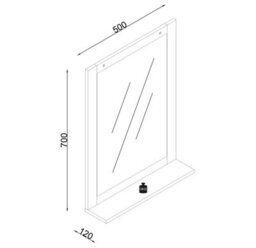 Vcm Wood Bathroom Mirror Hanging Mirror Flonali - thumbnail 5