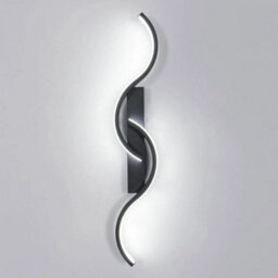 16W Modern Led Wall Lamp Black Wall Light 6500K Design Living Room Hallway 60Cm - thumbnail 1
