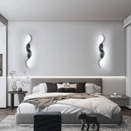16W Modern Led Wall Lamp Black Wall Light 6500K Design Living Room Hallway 60Cm - thumbnail 5