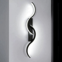 16W Modern Led Wall Lamp Black Wall Light 6500K Design Living Room Hallway 60Cm - thumbnail 6