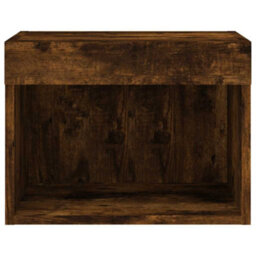 Walplus Bedside Cabinet With Led Lights Wall-Mounted Smoked Oak - thumbnail 7