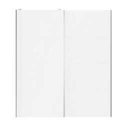 GoodHome Atomia Contemporary Panelled Non-Mirrored White 2 Door Sliding Wardrobe Door Kit (H)2250mm (W)2000mm - thumbnail 1