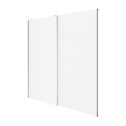 GoodHome Atomia Contemporary Panelled Non-Mirrored White 2 Door Sliding Wardrobe Door Kit (H)2250mm (W)2000mm - thumbnail 2