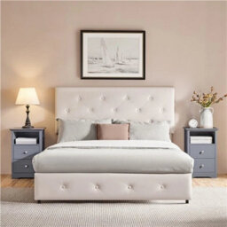 Nightstands Side Table End Tables With 2 Drawers And 1 Cubby 2Pcs Side Tables - thumbnail 6