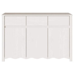 "Berkfield Sideboard ""drammen"" White 114X43X75,5 Cm Solid Wood Pine" - thumbnail 7