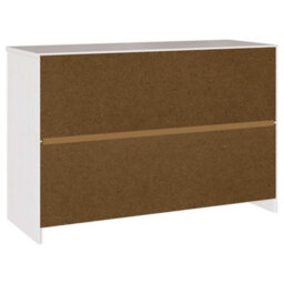 "Berkfield Sideboard ""drammen"" White 114X43X75,5 Cm Solid Wood Pine" - thumbnail 6