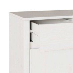 "Berkfield Sideboard ""drammen"" White 114X43X75,5 Cm Solid Wood Pine" - thumbnail 9