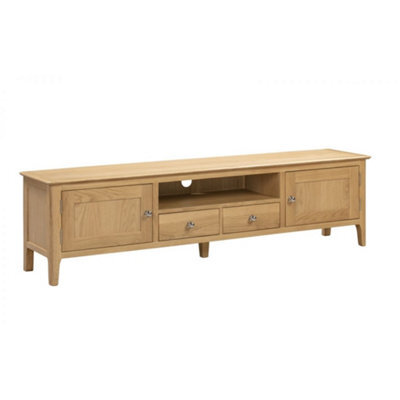 Ashfield Solid Oak Widescreen Tv/media Unit - image 1