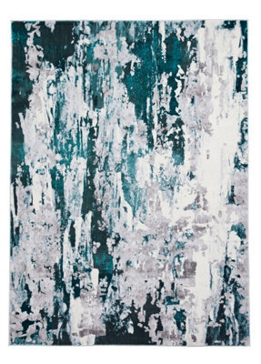 Grey Green Abstract Rug, 8mm Thickness Modern Rug, Grey Green Rug For Bedroom, Living Room, & Dining Room-120Cm X 170Cm - image 1