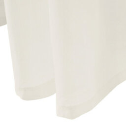 Thehotsale Living Room Solid Colour Sheer Polyester Curtains Pair In Ivory White - thumbnail 8