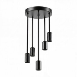 Emitto Ceiling Lights 5 Lights Flush Fitting Pendant Lamp E27 Base Black - thumbnail 2