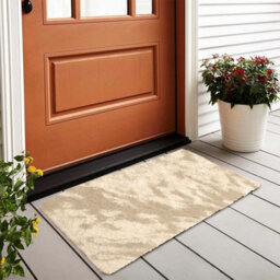 Ameha Tie Dye Cream Shaggy Rug Small 50X80Cm Non-Slip Door Mat Soft Thick Pile Door & Bedside Rugs - thumbnail 4