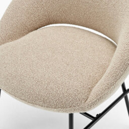 Furniturebox Uk 2X Nella Beige Fabric Dining Chairs - thumbnail 9