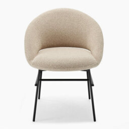 Furniturebox Uk 2X Nella Beige Fabric Dining Chairs - thumbnail 7