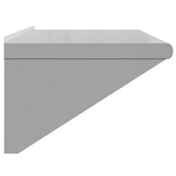 Berkfield Wall Shelf 100X45X31 Cm Silver Stainless Steel - thumbnail 6