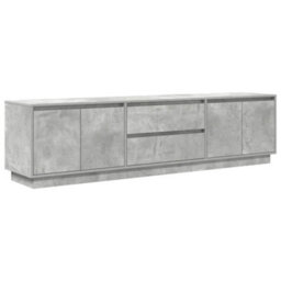 Berkfield Tv Cabinet With Led Lights Concrete Grey 193.5X41X50 Cm - thumbnail 3