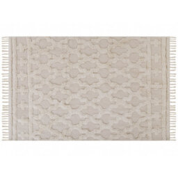 Beliani Rug Suluova Beige 140 X 200 Cm Cotton - thumbnail 4