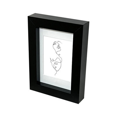 GoodHome Islande Matt Black Picture Frame Set, Pack Of 4 - image 1