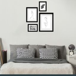 GoodHome Islande Matt Black Picture Frame Set, Pack Of 4 - thumbnail 4