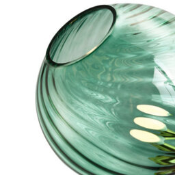 Happy Homewares Designer Chic Floor Lamp With Brushed Gold Base And Emerald Green Glass Shade - thumbnail 4