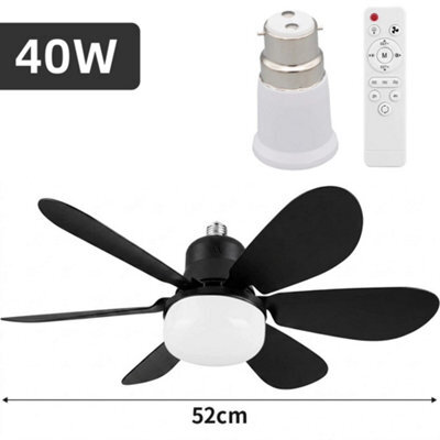 40W Black Led Ceiling Fan With Lights Dimmable E30 Bedroom Living Room Fan Lamp Modern - image 1