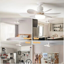 40W Black Led Ceiling Fan With Lights Dimmable E30 Bedroom Living Room Fan Lamp Modern - thumbnail 8