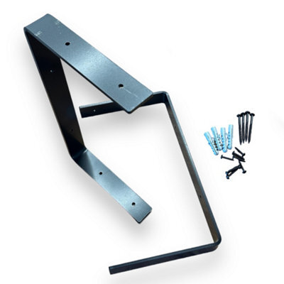 MKGT 2 Pcs Double Heavy Duty Shelf Brackets Industrial Steel For Wall Mounted Diy Floating(Black, Double) - image 1