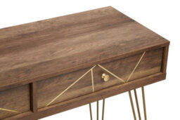 Premier Housewares Interiors By Premier Compact And Versatile Console Table, Ample Storage Metallic Furniture, Timeless Design Hallway Table - thumbnail 8