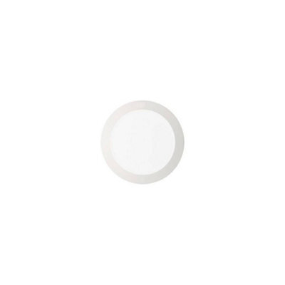 Ideal Lux Groove Led 1 Light Large Round Warm Recessed Spotlight Panel White - image 1